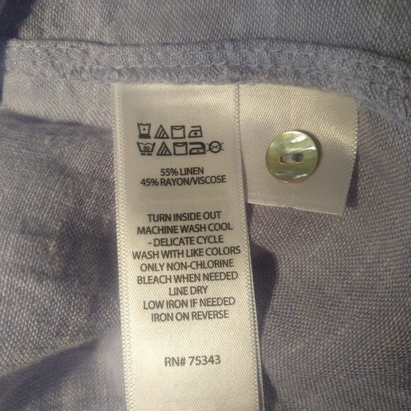 Tahari  L   women's tunic button down  lavender - Picture 5 of 11